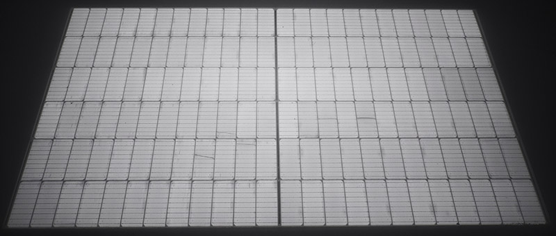 Test EL electroluminiscență panou fotovoltaic